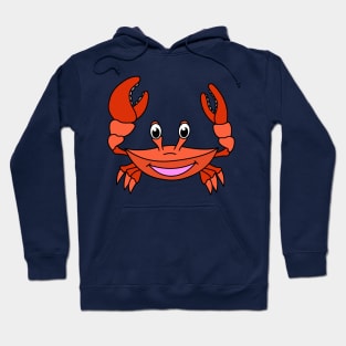 Cute Happy Red Crab Sea Animal Hoodie